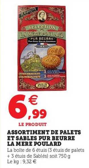 assortiment de palets et sablés pur beurre la mère poulard