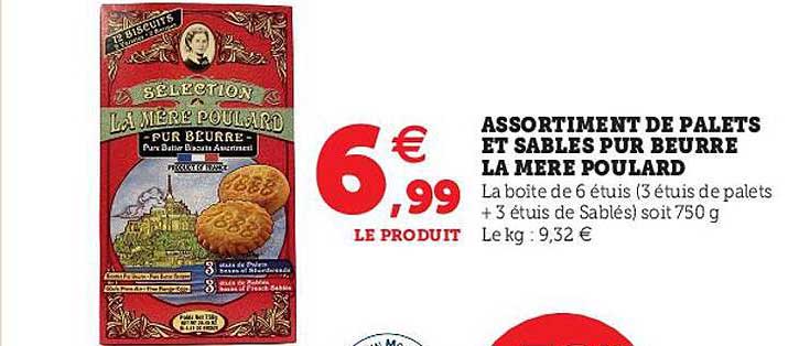 assortiment de palets et sables pur beurre la mère poulard