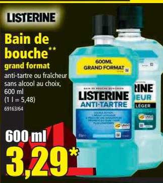 bain de bouche grand format listerine
