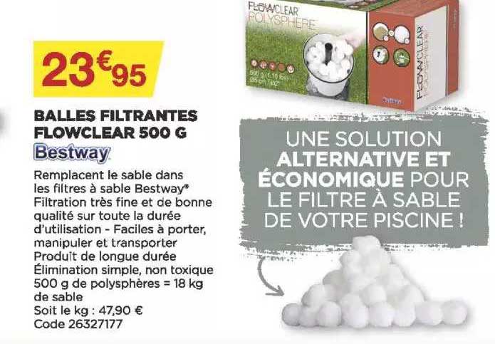 balles filtrantes flowclear 500 g bestway