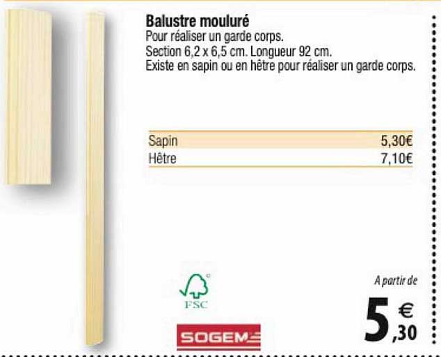 balustre mouluré sogem