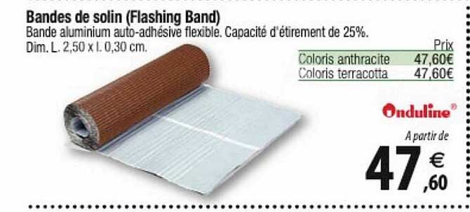 bandes de solin flashing band onduline