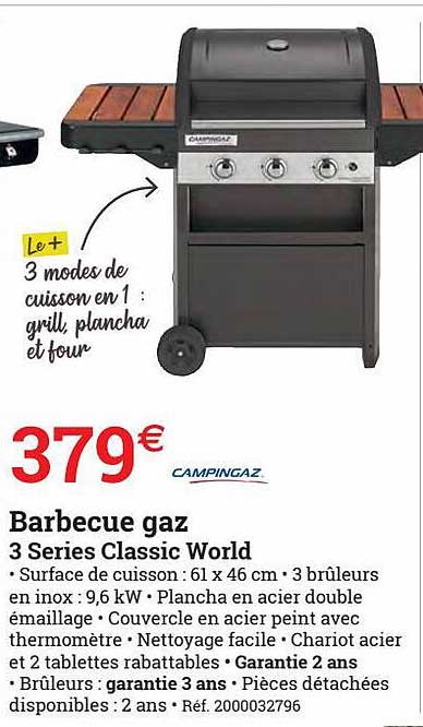 barbecue gaz 3 series classic world campingaz