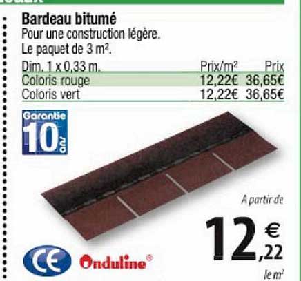 bardeau bitumé onduline