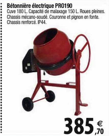 bétonnière électrique pro190
