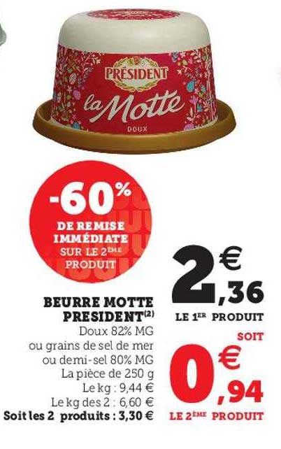 beurre motte président