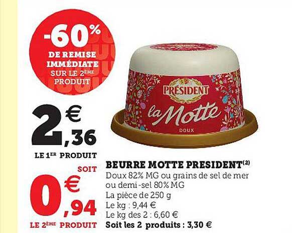beurre motte président