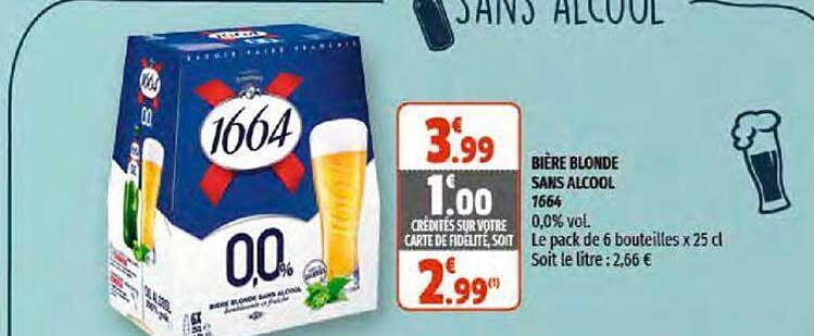 Bière Blonde Sans Alcool 1664