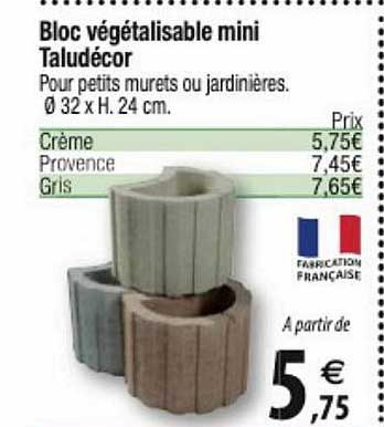 bloc végétalisable mini taludécor