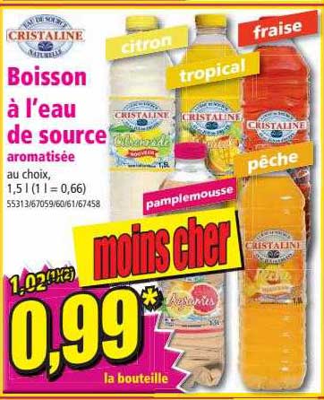 boisson à l'eau de source cristaline