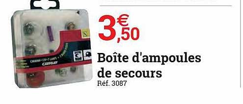 boîte d'ampoules de secours