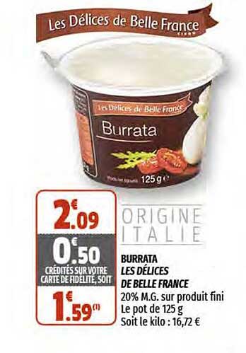 Burrata Les Délices De Belle France