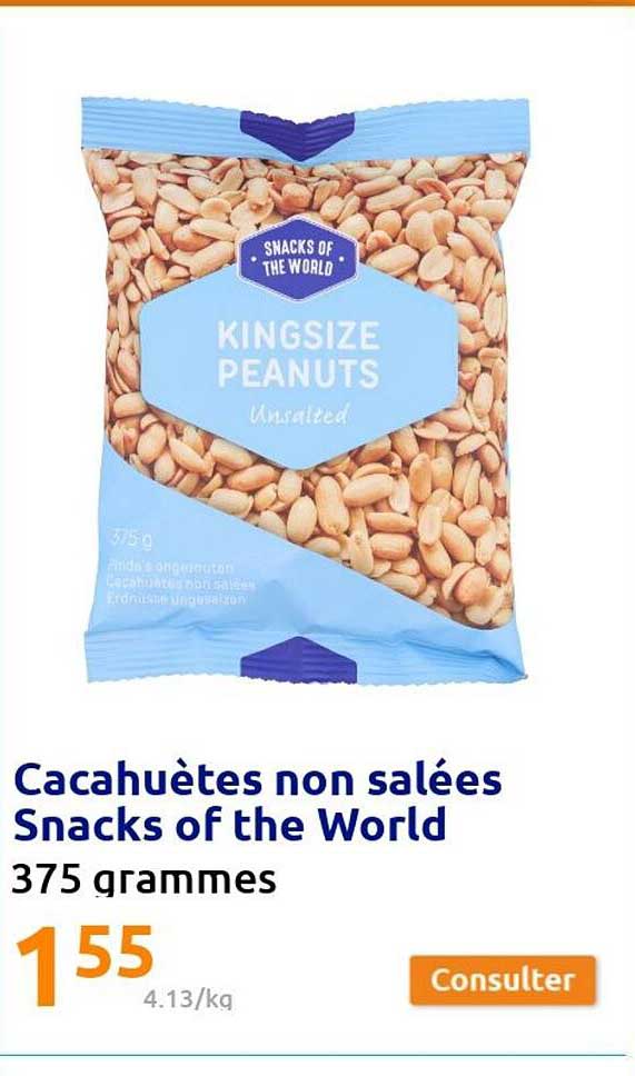 cacahuètes non salées snacks of the world