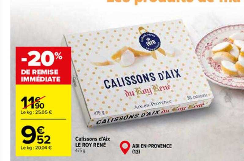 calissons d'aix le roy rené