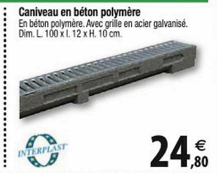 caniveau en béton polymère interplast