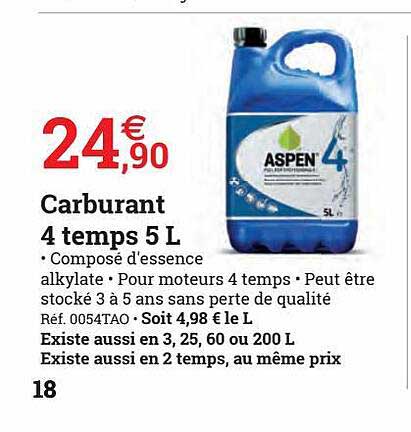 carburant 4 temps 5 l aspen