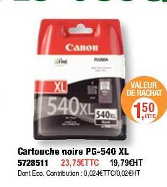 cartouche noire pg-540 xl canon