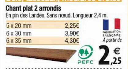 chant plat 2 arrondis