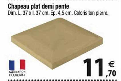 chapeau plat demi pente