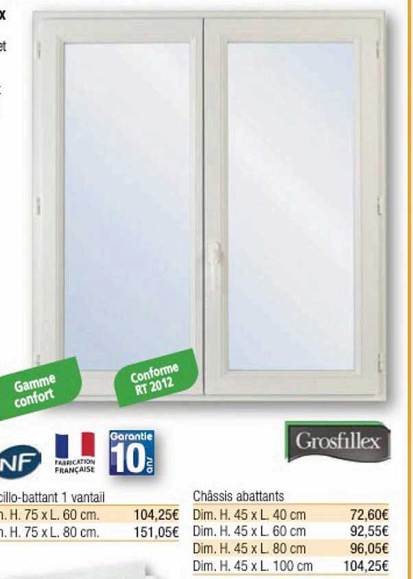 châssis abattants grosfillex