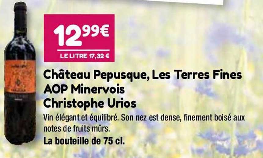 château pepusque, les terres fines aop minervois christophe urios
