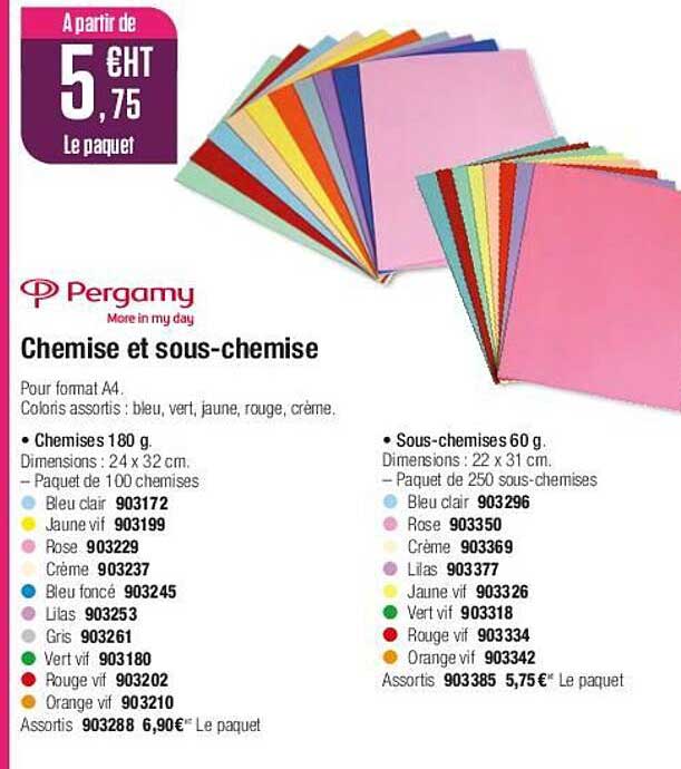 chemise et sous-chemise pergamy