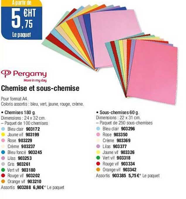 chemise et sous-chemise pergamy