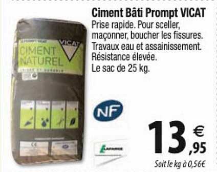 ciment bâti prompt vicat