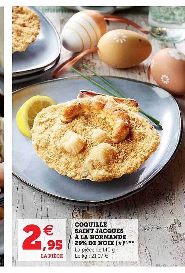 coquille saint jacques à la normande 29% de noix