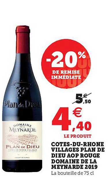 côtes-du-rhône villages plan de dieu aop rouge domaine de la meynarde 2019