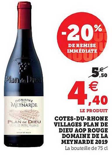 côtes-du-rhône villages plan de dieu aop rouge domaine de la meynarde 2019