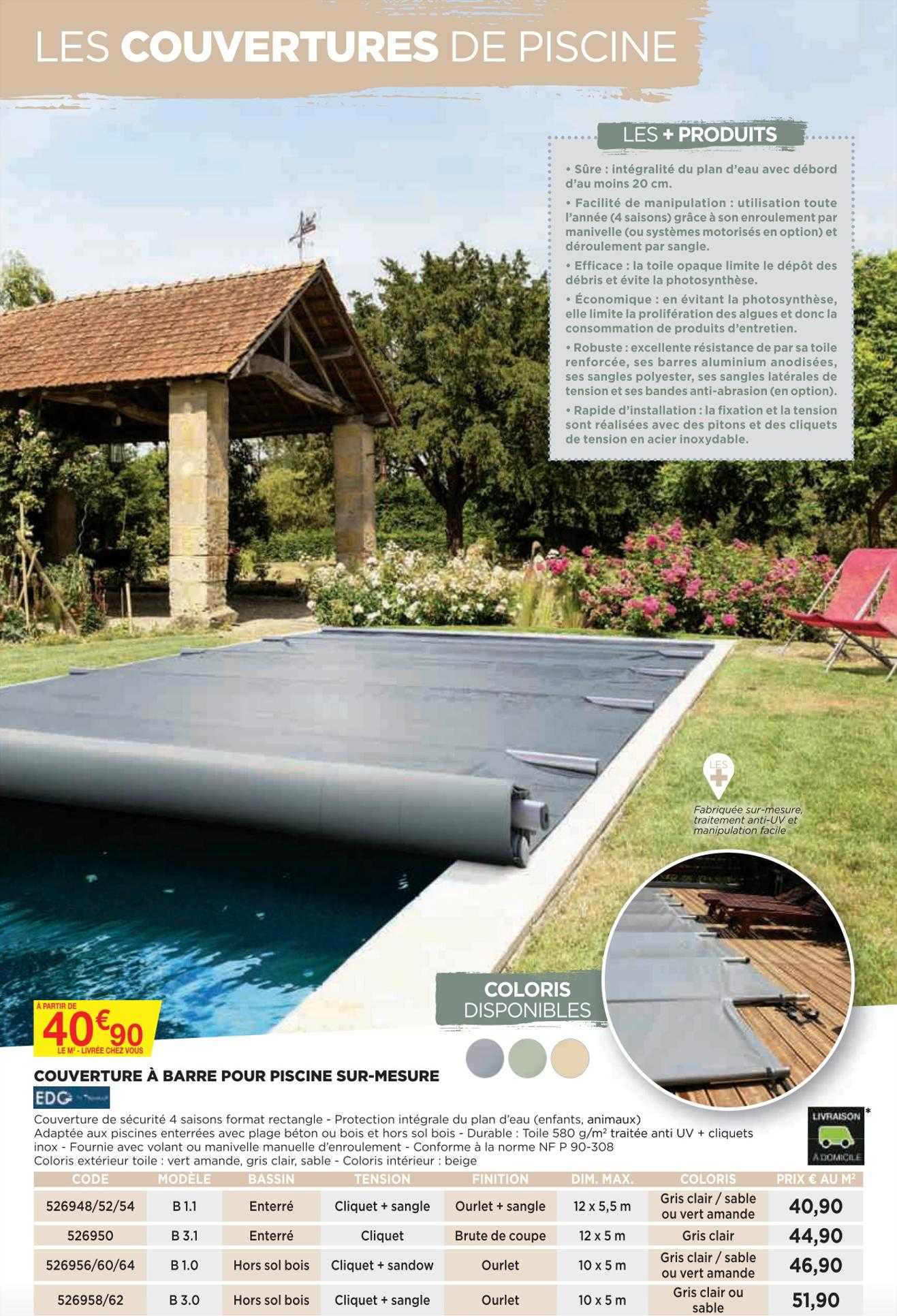 couverture à barre pour piscine sur-mesure edg