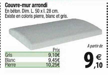 couvre-mur arrondi