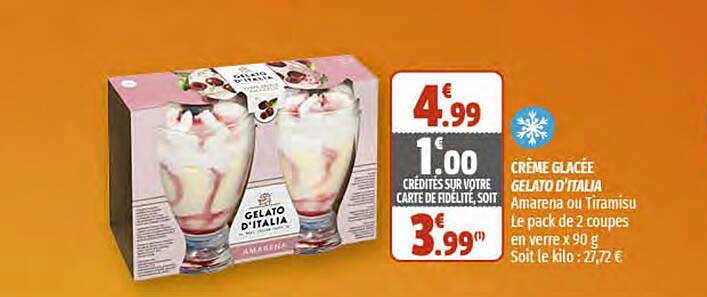 crème glacée gelato d'italia