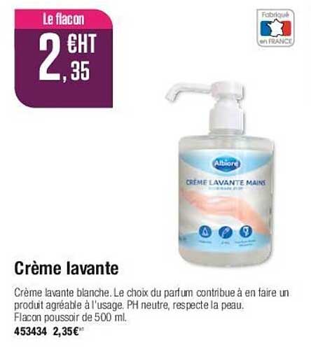 crème lavante