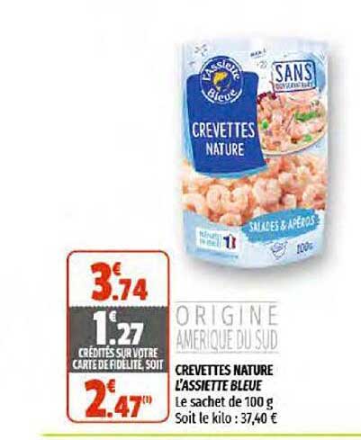 crevettes nature l'assiette bleue