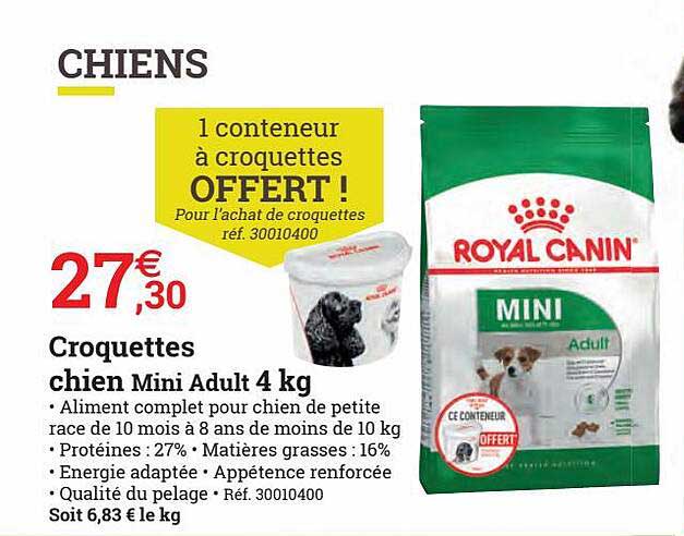 croquettes chine mini adult 4 kg royal canin