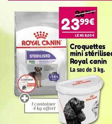 croquettes mini stérilised royal canin