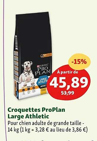 croquettes proplan large athletic