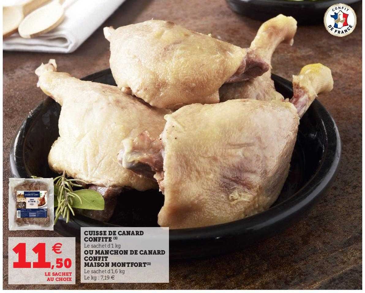 cuisse de canard confite ou manchon de canard confit maison montfort