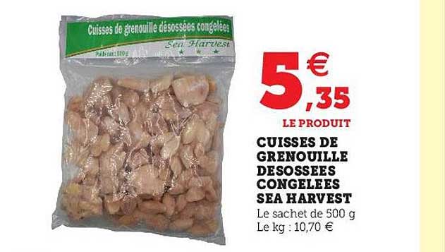 cuisses de grenouille désossées congelées sea harvest