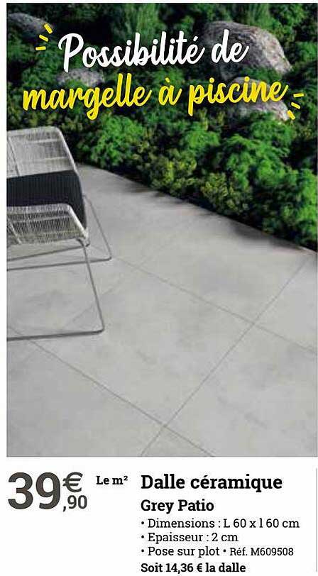 dalle céramique grey patio
