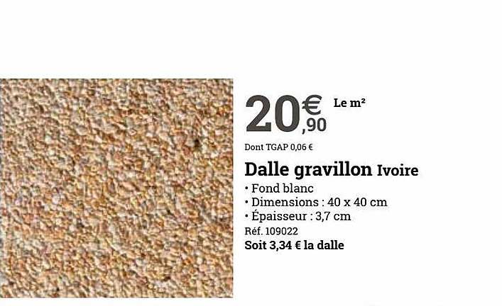 dalle gravillon ivoire