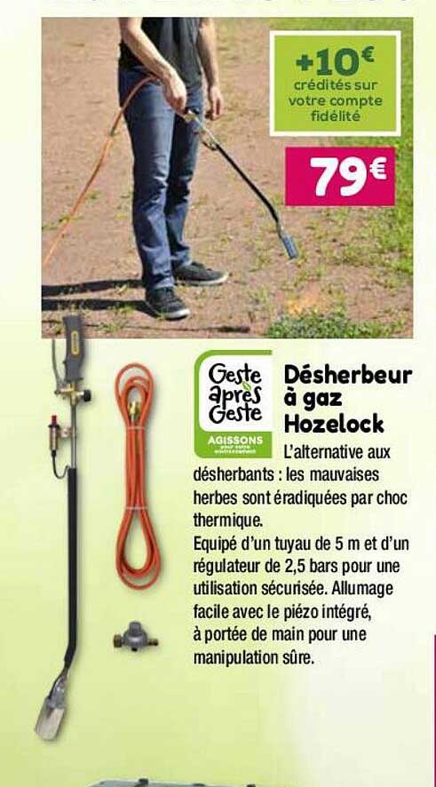 désherbeur à gaz hozelock