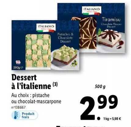 dessert à l'italienne italiamo
