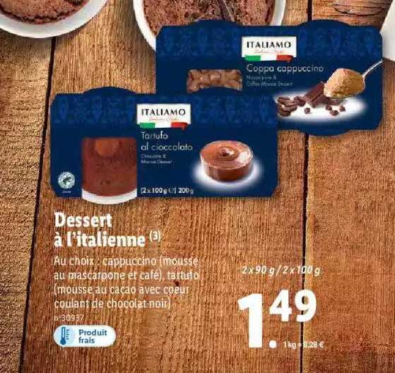 dessert à l'italienne italiamo