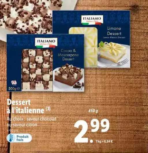 dessert à l'italienne italiamo