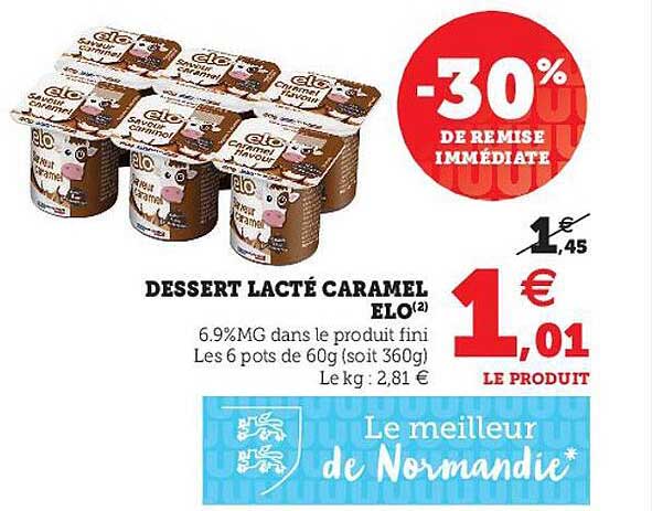dessert lacté caramel elo