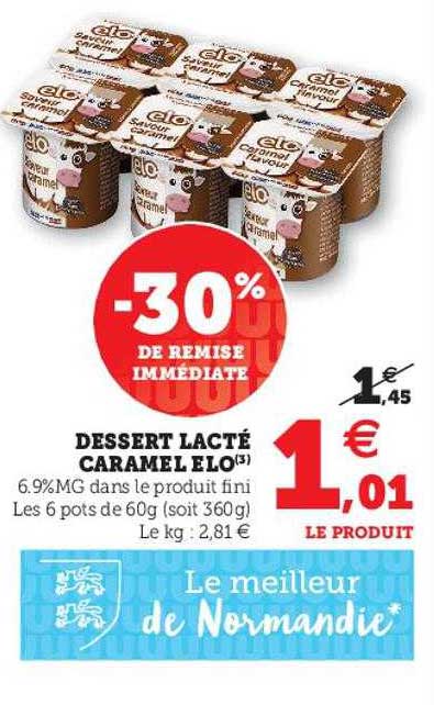 dessert lacté caramel elo