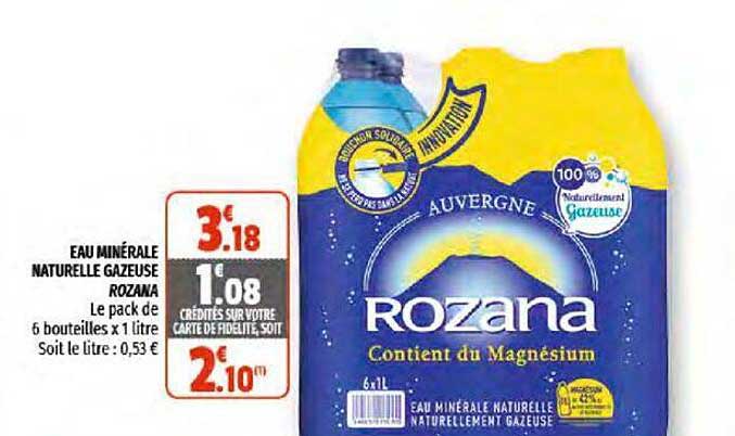 Eau Minérale Naturelle Gazeuse Rozana
